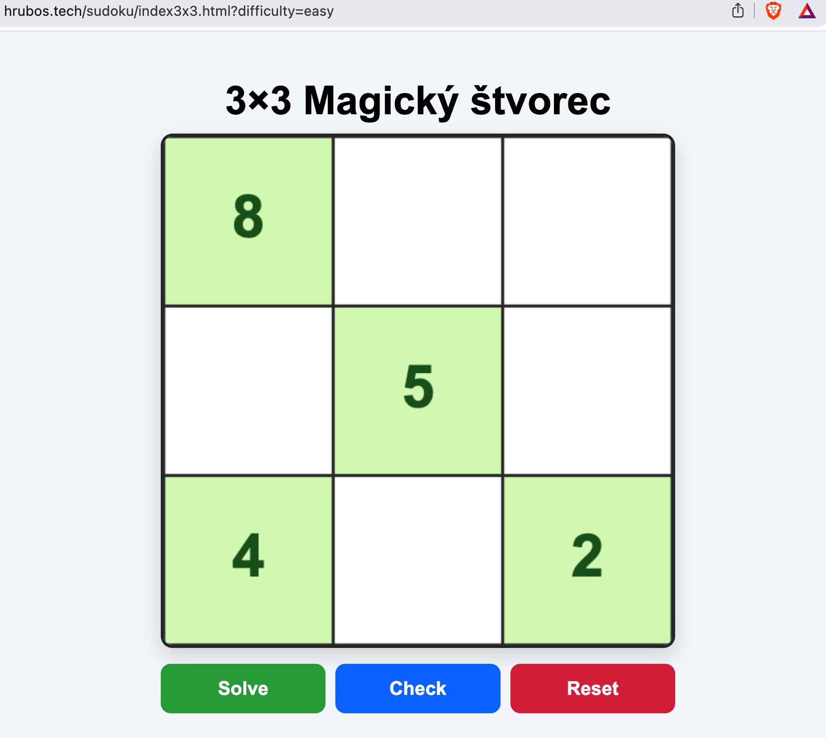 Dnes: Sudoku pre zábavu